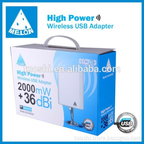 2.4GHz, 802.11b/g/n,Ralink 3070 Wireless USB Adapter with 150Mbps,outdoor wiif antenna Melon N4000